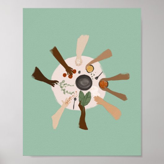 Einheit durch Diversity und Gemeinschaft Poster (Vorne)