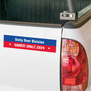 Einheit gegenüber Division Red Blue Autoaufkleber