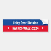 Einheit gegenüber Division Red Blue Autoaufkleber (Vorne)