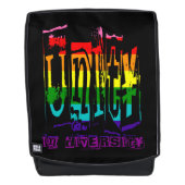 Einheit im Diversity LGBT Rainbow Gay Pride Rucksack (Vorderseite)