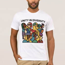 Einheit im Diversity - T-Shirt für minimale geomet