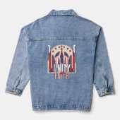 Einheit im Glauben: Eine patriotische Denim Jacket Jeansjacke (Rückseite)