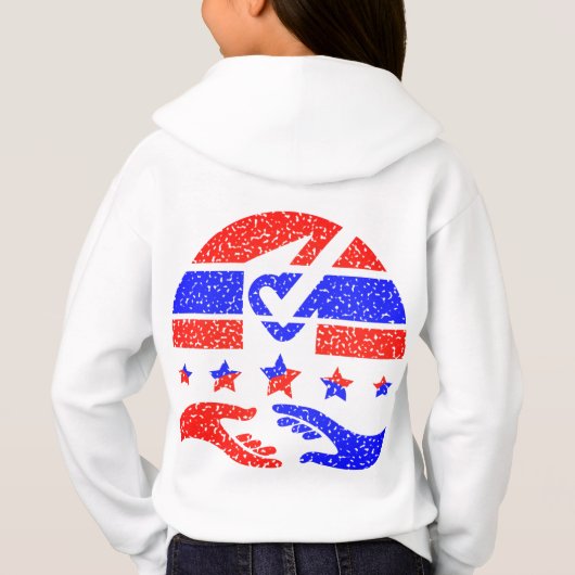 Einheit in Aktion - Ein Leuchtfeuer der Partnersch Hoodie (Rückseite)