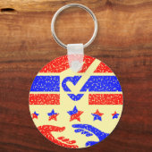 Einheit in Aktion - Ein Leuchtfeuer der Partnersch Schlüsselanhänger (Rückseite)