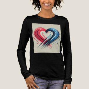 Einheit in Bewegung - Abstraktes Herz-Shirt Rot un Tri-Blend Shirt