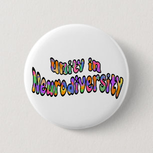 Einheit in der Neuroversity Rainbow-Typografie Button