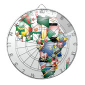 Einheit in Diversity: Afrikas Flaggen-Sammlung Dartscheibe (vorne)