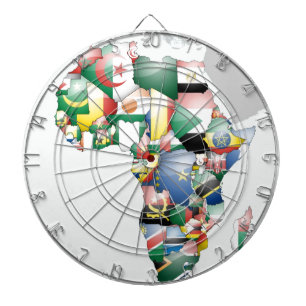 Einheit in Diversity: Afrikas Flaggen-Sammlung Dartscheibe