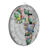 Einheit in Diversity: Afrikas Flaggen-Sammlung Dartscheibe (Vorderseite Links)