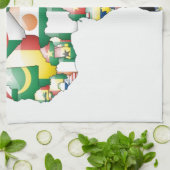 Einheit in Diversity: Afrikas Flaggen-Sammlung Geschirrtuch (Gefaltet)