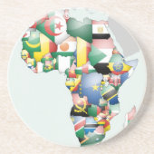 Einheit in Diversity: Afrikas Flaggen-Sammlung Getränkeuntersetzer (Vorne)