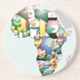 Einheit in Diversity: Afrikas Flaggen-Sammlung Getränkeuntersetzer