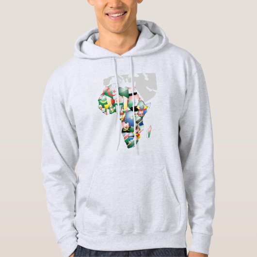 Einheit in Diversity: Afrikas Flaggen-Sammlung Hoodie (Vorderseite)