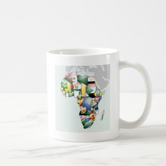 Einheit in Diversity: Afrikas Flaggen-Sammlung Kaffeetasse (Rechts)