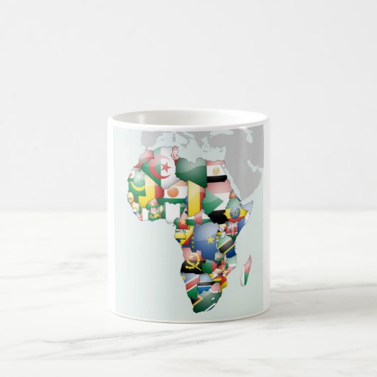 Einheit in Diversity: Afrikas Flaggen-Sammlung Kaffeetasse (Mittel)
