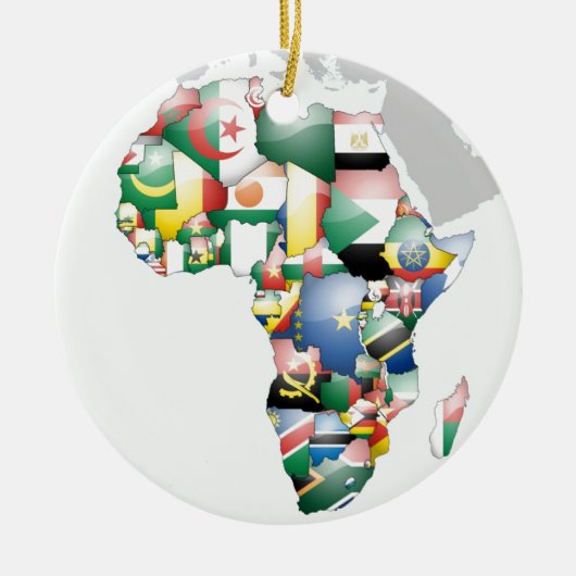 Einheit in Diversity: Afrikas Flaggen-Sammlung Keramikornament (Vorne)