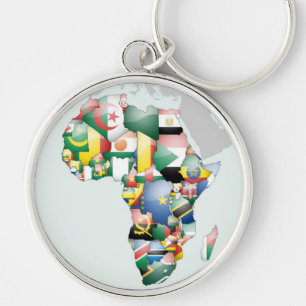 Einheit in Diversity: Afrikas Flaggen-Sammlung Schlüsselanhänger
