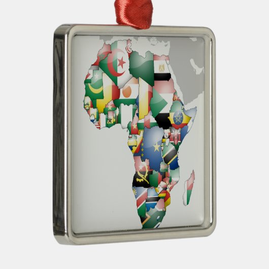 Einheit in Diversity: Afrikas Flaggen-Sammlung Silbernes Ornament (Rechts)