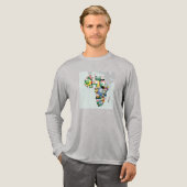 Einheit in Diversity: Afrikas Flaggen-Sammlung Tri-Blend Shirt (Volle Vorderseite)