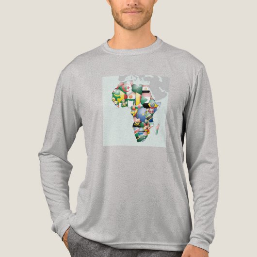 Einheit in Diversity: Afrikas Flaggen-Sammlung Tri-Blend Shirt (Vorderseite)