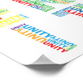 Einheit in Diversity Farbiges Poster (Ecke)