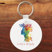 Einheit in Diversity I Rainbow: farbige Illustrati Schlüsselanhänger (Rückseite)