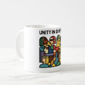 Einheit in Diversity - Tasse für minimale geometri (Vorderseite Links)