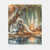 Einheit Indiens und Wolfsinns Fleecedecke (Vorderseite)