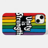 "Einheit ist Stärke - kühne Regenbogenstreifen Tel Case-Mate iPhone Hülle (Rückseite (Horizontal))