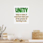 Einheit ist Vision - Einheitssatz Poster (Küche)