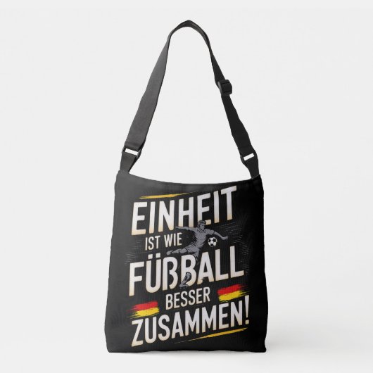 Einheit ist wie Fußball - Besser Zusammen! Tasche (Vorderseite)