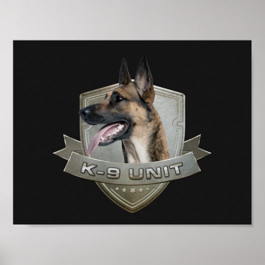 Einheit K9 - Malinois - belgischer Schäfer Poster (Vorne)
