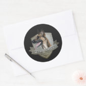 Einheit K9 - Malinois - belgischer Schäfer Runder Aufkleber (Umschlag)