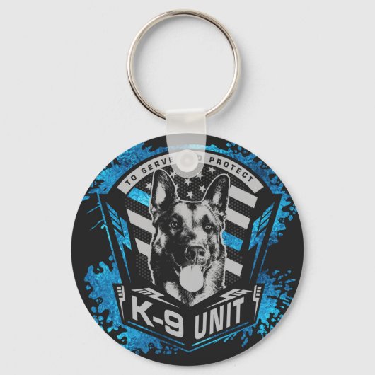 Einheit K9 - Malinois - belgischer Schäfer Schlüsselanhänger (Vorderseite)