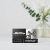 Einheit | Reparaturdienstleistungen | Marken-Logo Visitenkarte (Stehend Vorderseite)