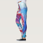 Einheit rosa blaue weibliche wunderliche Boho Leggings (Links)