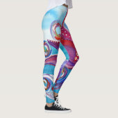 Einheit rosa blaue weibliche wunderliche Boho Leggings (Rechts)