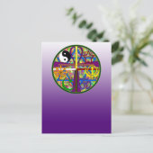Einheit Spirituelle Symbole Postkarte (Stehend Vorderseite)
