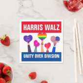 Einheit über Division Harris Walz Tim Walz Red Blu Serviette (Beispiel)