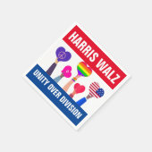 Einheit über Division Harris Walz Tim Walz Red Blu Serviette (Ecke)