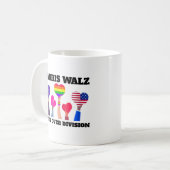 Einheit über Division Kamala Harris Tim Walz Kaffeetasse (Vorderseite Links)