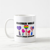Einheit über Division Kamala Harris Tim Walz Kaffeetasse (Links)