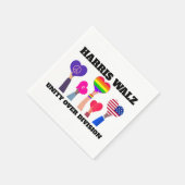 Einheit über Division Kamala Harris Tim Walz Serviette (Ecke)