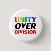 Einheit über Division - lgbtq, lgbt stolz Regenbog Button (Vorderseite)