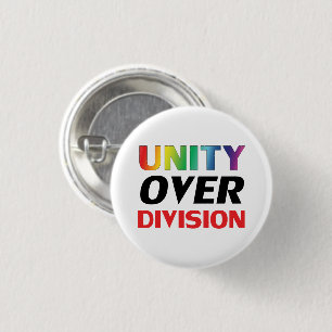 Einheit über Division - lgbtq, lgbt stolz Regenbog Button
