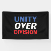 Einheit über Division - rot, weiß, blau, schwarz Banner (Horizontal)