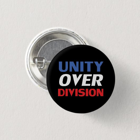 Einheit über Division - rot, weiß, blau, schwarz Button (Vorne & Hinten)