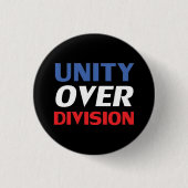 Einheit über Division - rot, weiß, blau, schwarz Button (Vorderseite)
