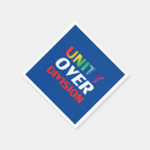 Einheit über Division rot, weiß, blau, Stolz lgbtq Serviette (Ecke)