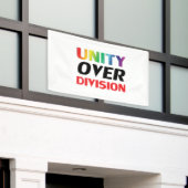 Einheit über Division, rot, weiß, lgbtq lgbt stolz Banner (Äußeres Gebäude)